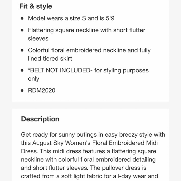 Floral embroidered midi dress - Picture 9 of 10